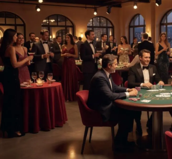 Ατμοσφαιρικό nightlife σκηνικό με premium casino ύφος στην Αθήνα