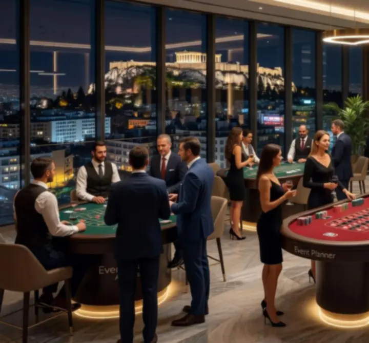 Premium corporate event στην Αθήνα με casino-style διακόσμηση