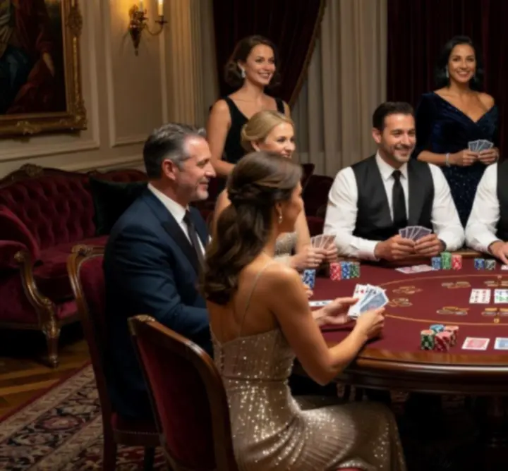 Ιδιωτικό πάρτι με casino τραπέζια, DJ και φωτισμούς